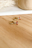 Boucles d'oreilles 'Isaure' corail