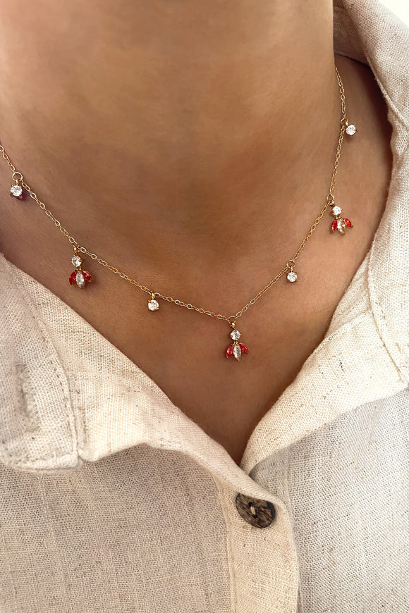 Collier 'Isaure' corail