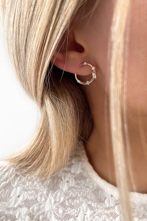 Boucles d'oreilles 'Loona' Plaqué Or