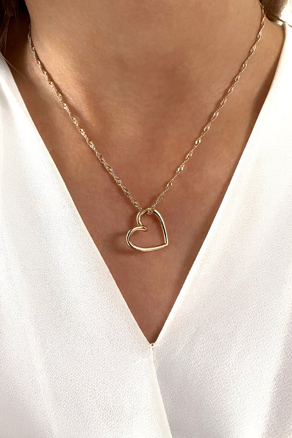 Collier 'Amour' Plaqué Or