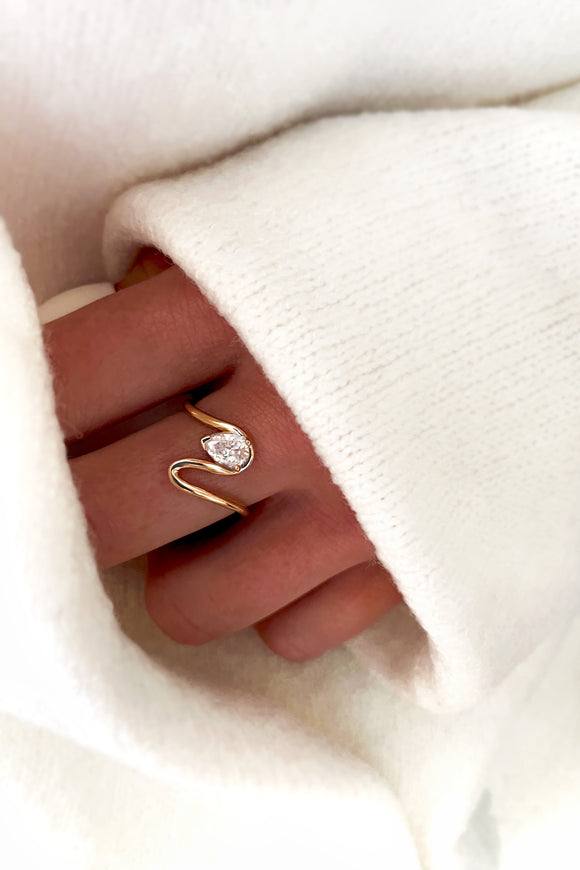 Bague 'Louve' Plaqué Or